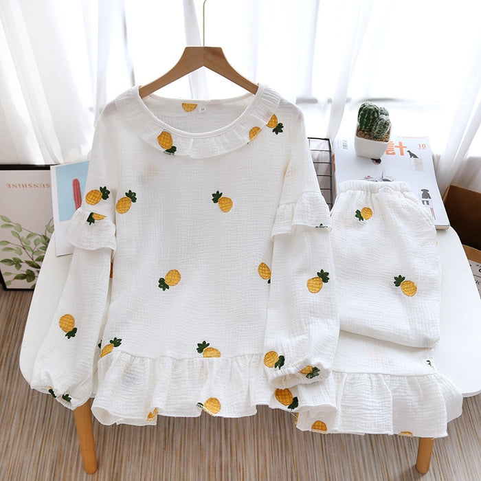 The Fruits Embroidery Pajama Set Original Pajamas