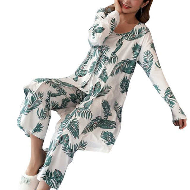 The Three Piece Floral Print Original Pajamas