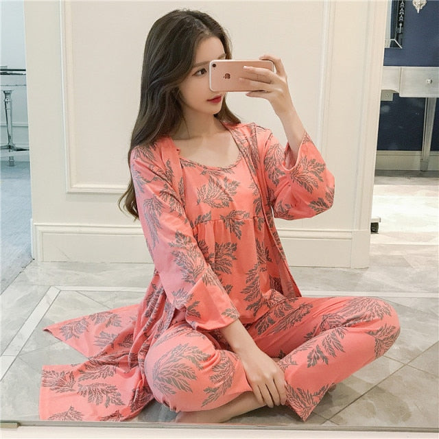The Floral Printed Sleepwear Original Pajamas