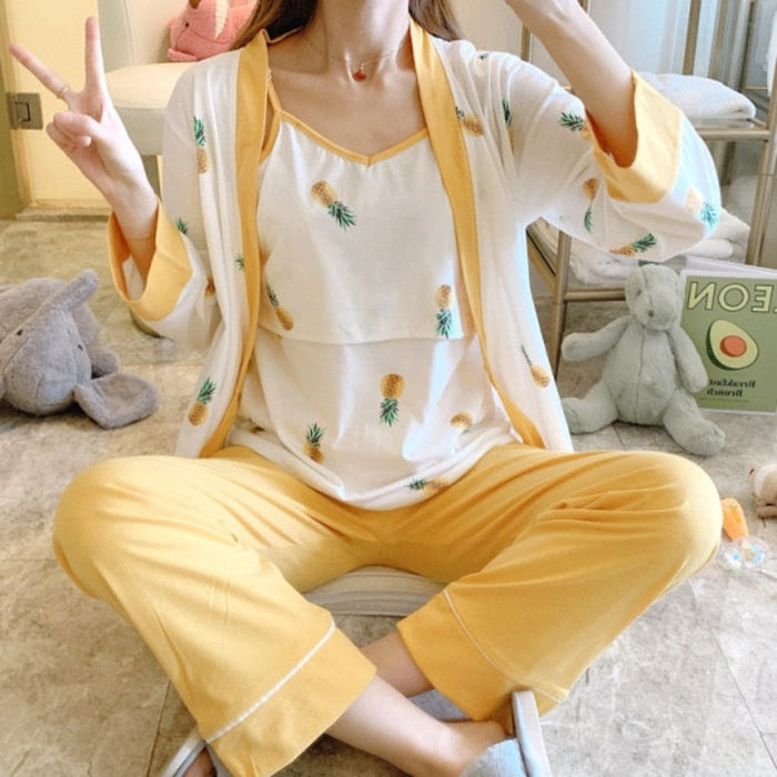 The Cute Cartoon Pregnancy Pajama Best Cotton Pajama Sets