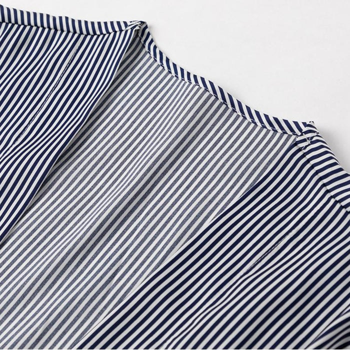 Striped Lace 3 Piece Pajamas Set Spring Summer Loungewear