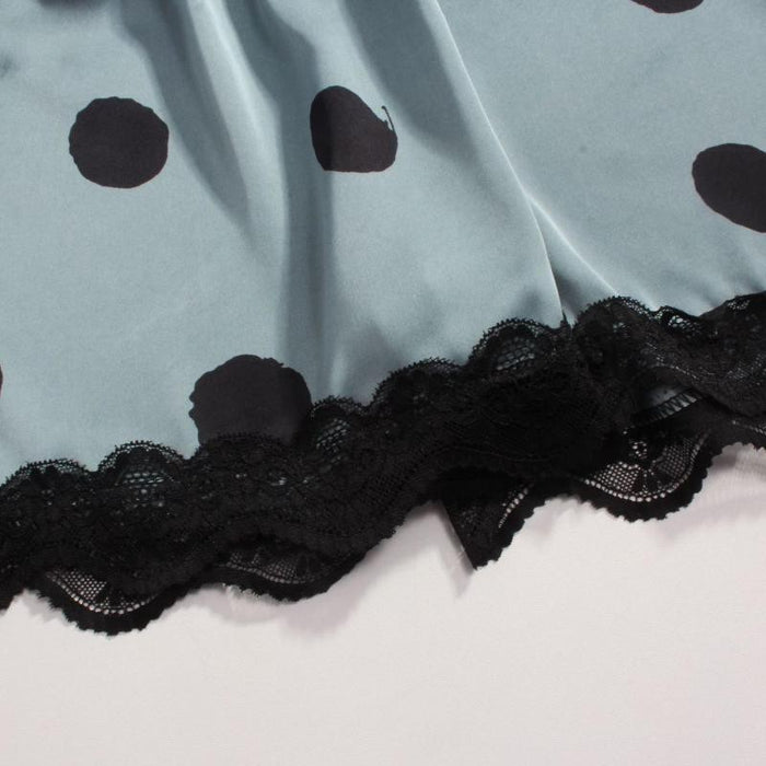 3 Piece Polka Dots Sleepwear Pajama Set Comfy Home Clothing