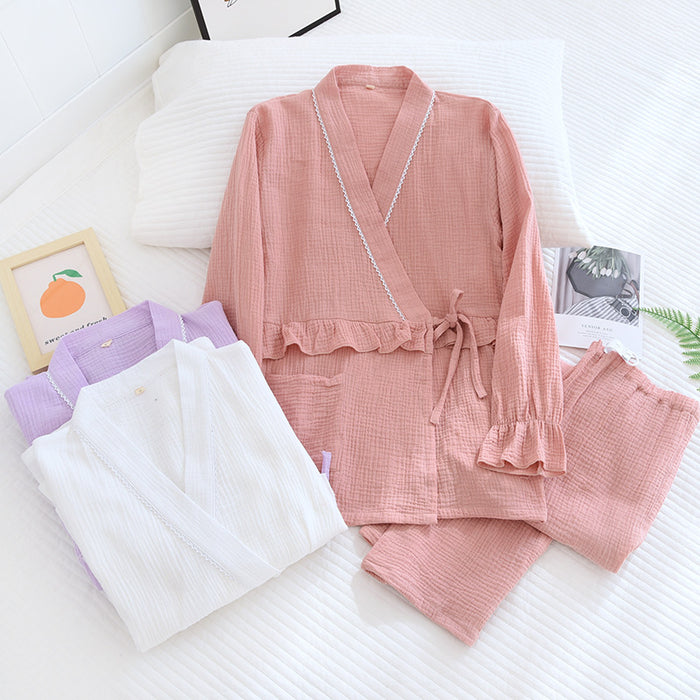 Japanese Cotton Pajamas Long-Sleeved